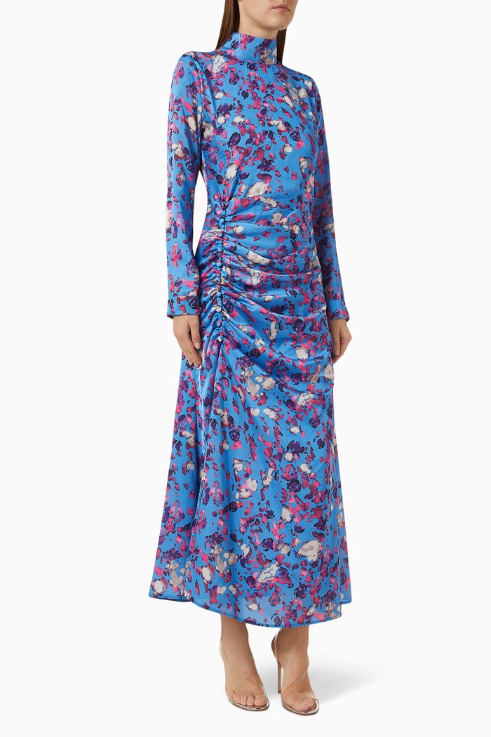 Valencia Printed Maxi Dress, Blue
