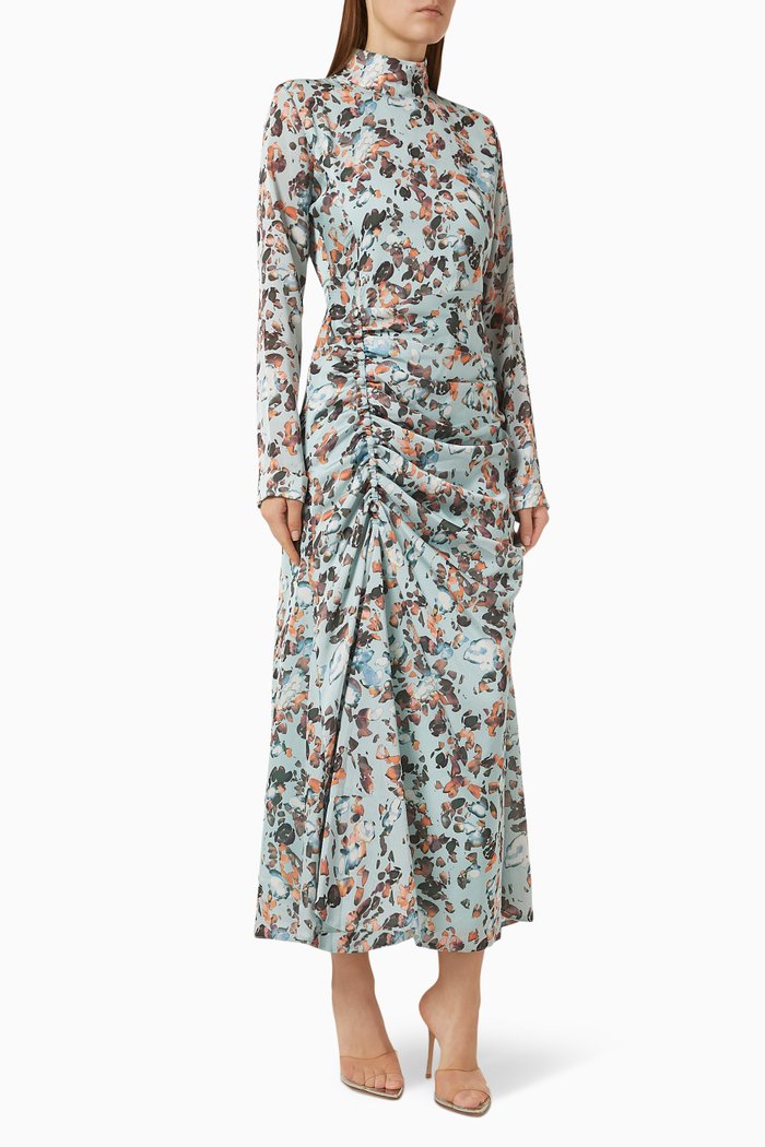 

Valencia Printed Maxi Dress, Green