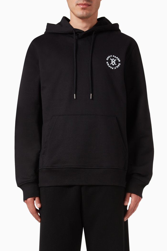 

Circle Logo Hoodie in Cotton, Black