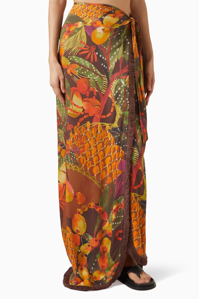 

Omma Sarong Skirt in Viscose, Multicolour