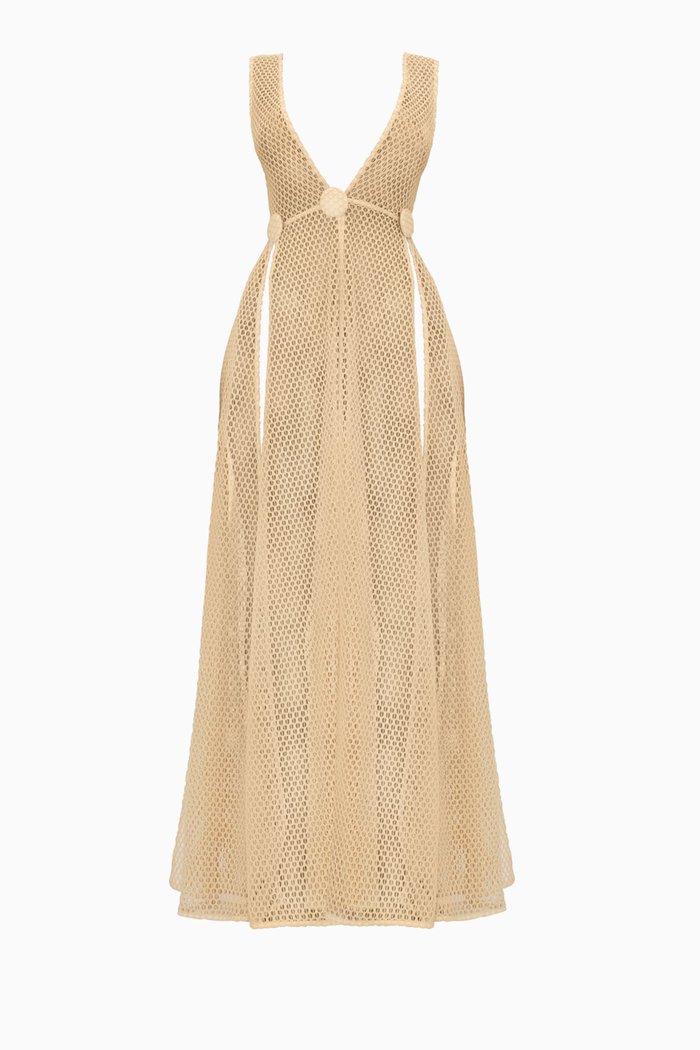 

Uyi Cover-up Dress in Crochet, Neutral