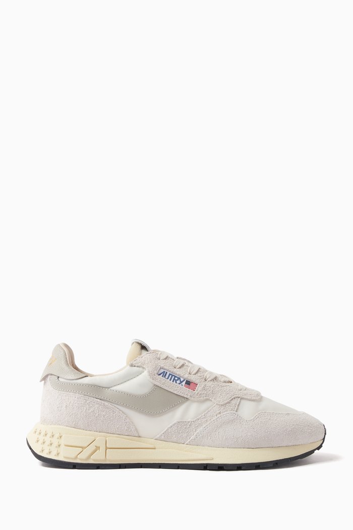 

Whirlwind Low-Top Sneakers in Nylon & Suede, White
