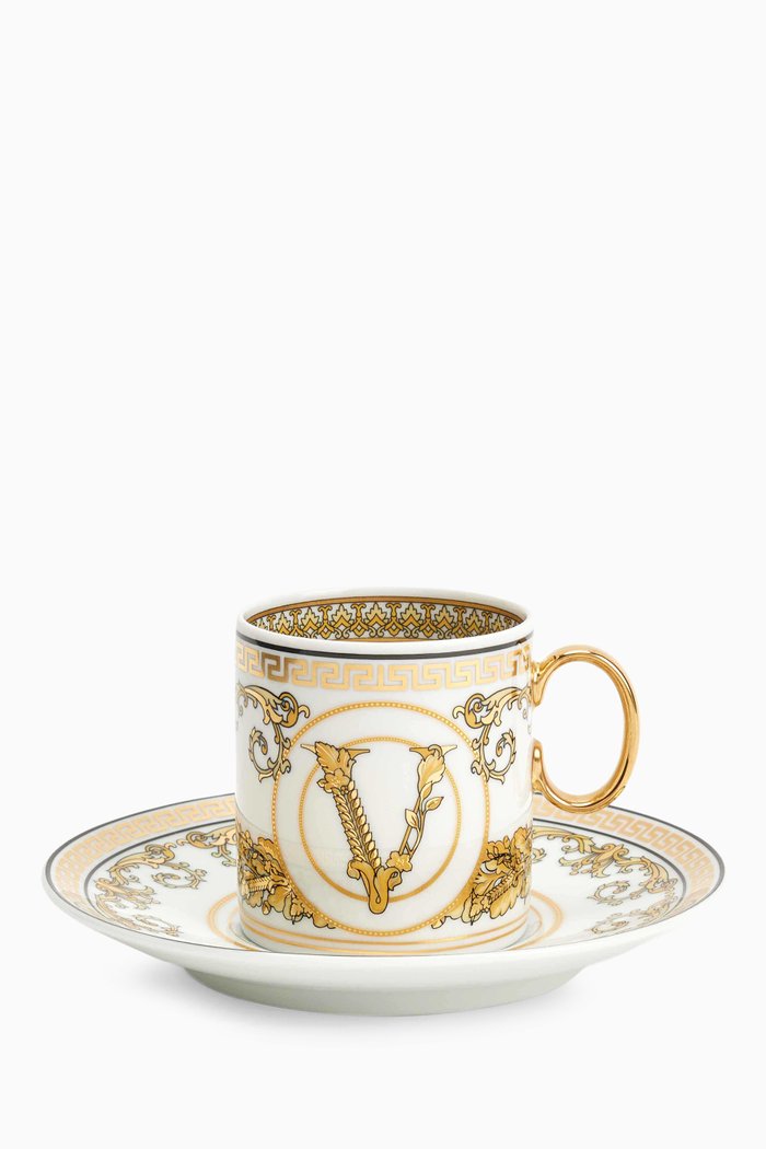 

Virtus Gala Espresso Set in Porcelain, Set of 6, Gold