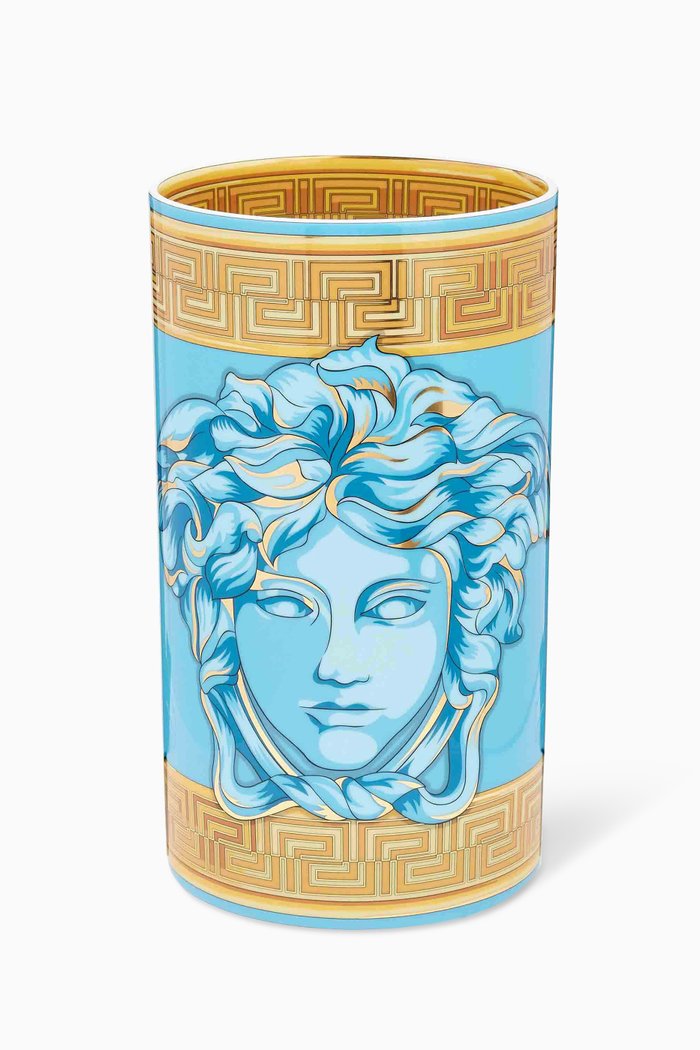 

Medusa Amplified Large Vase in Porcelain, Blue