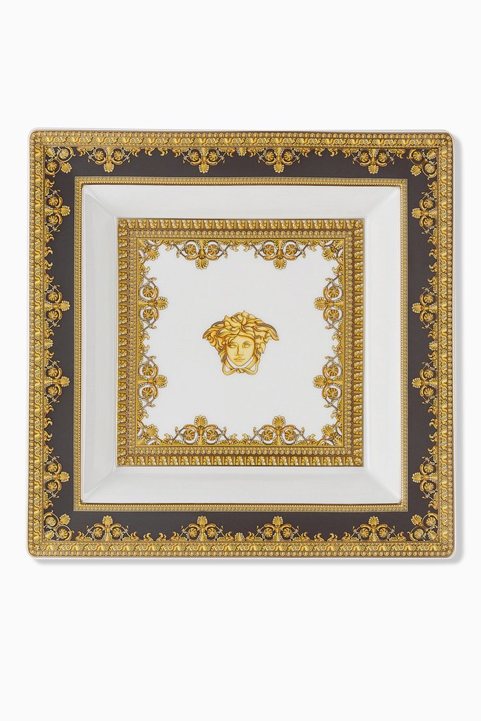

I Love Baroque Dish in Porcelain, Black