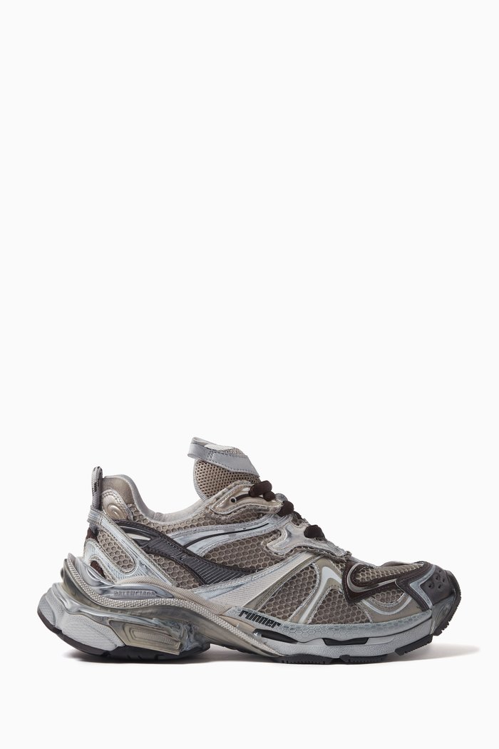 

Runner 2.0 Sneakers in Mesh & Nylon, Grey