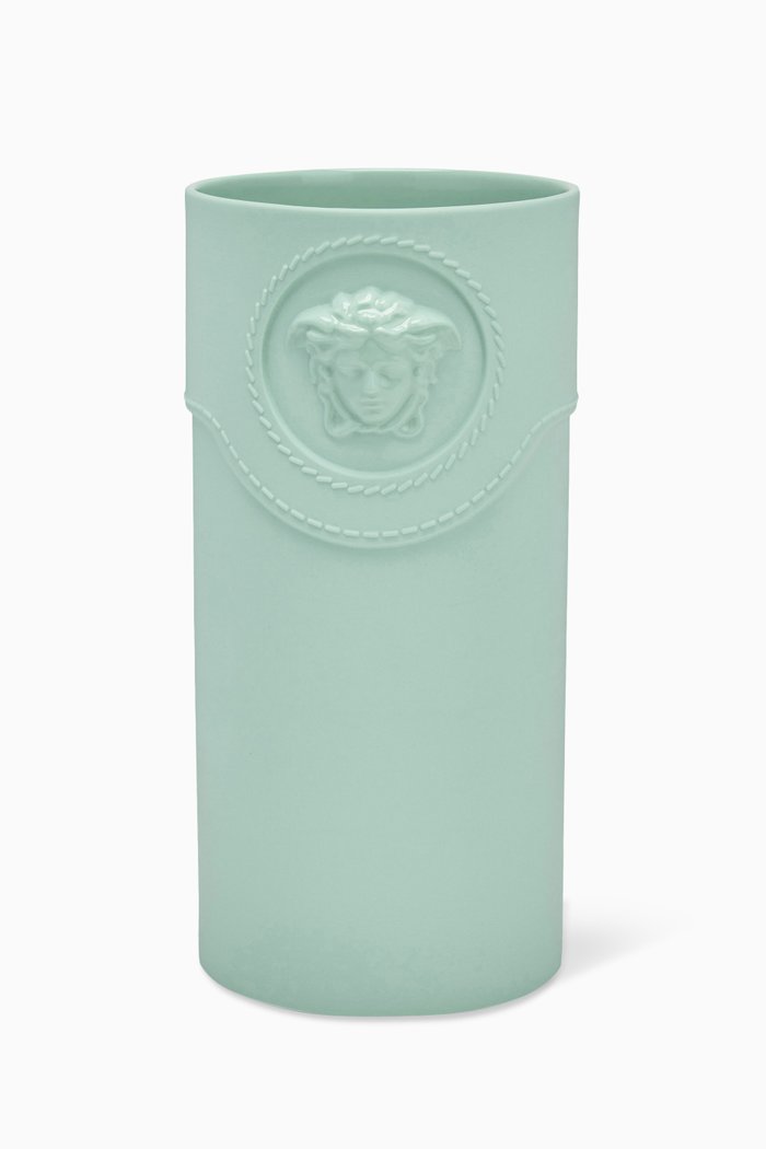 

La Medusa Medium Vase in Porcelain, Green
