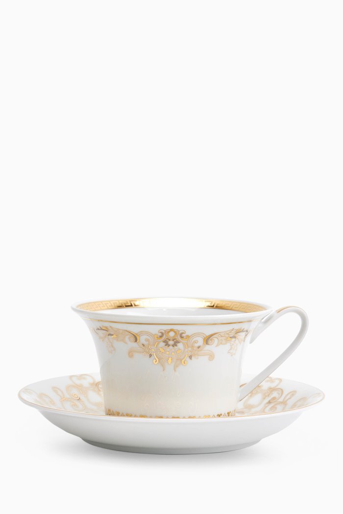 

Versace Medusa Gala Low Tea Set in Porcelain, Set of 6, Neutral