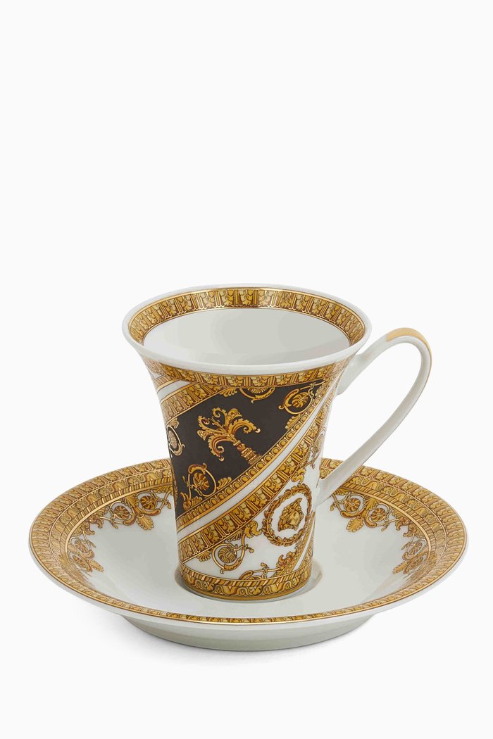 

I Love Baroque Tall Espresso Set in Porcelain, Set of 6, Black