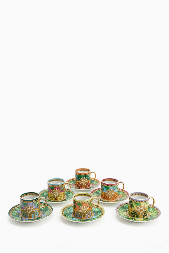 

Jungle Animalier Espresso Set in Porcelain, Set of 6, Multicolour
