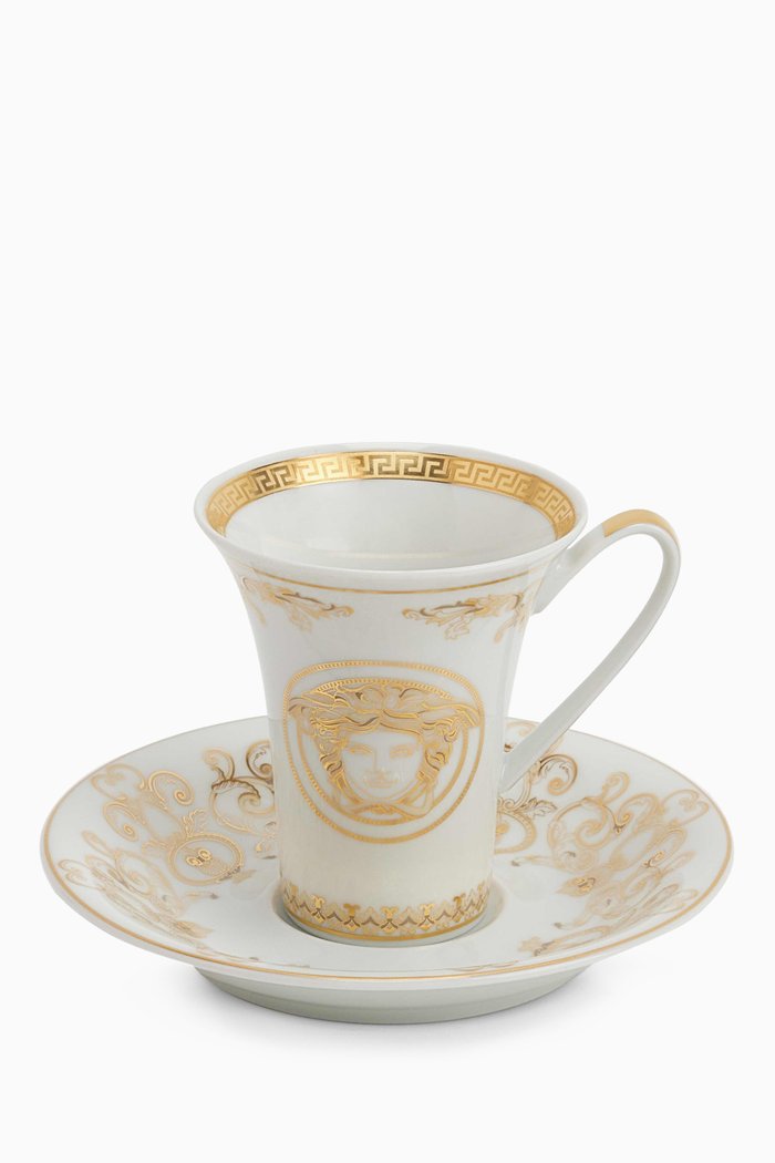 

Medusa Gala Tall Espresso Set in Porcelain, Set of 6, Neutral