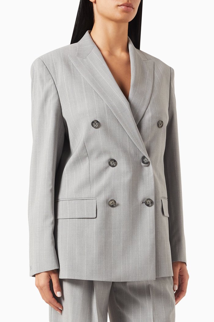 

x Naomi Journi Oversized Jacket in Virgin-wool, Grey