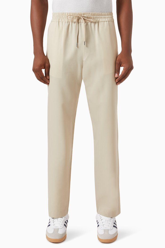 Le Pantalon Droit in Wool Blend, Neutral