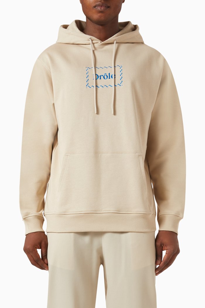 

Le Hoodie Drole Tresse in French Terry, Brown