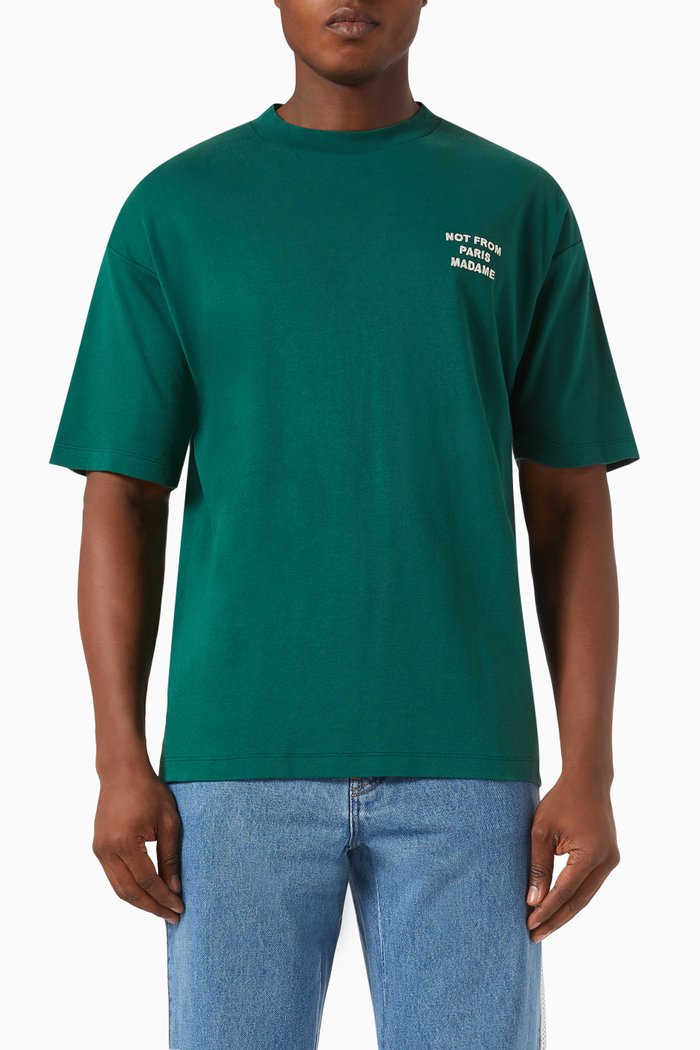 

Le T-Shirt Slogan in Cotton, Green