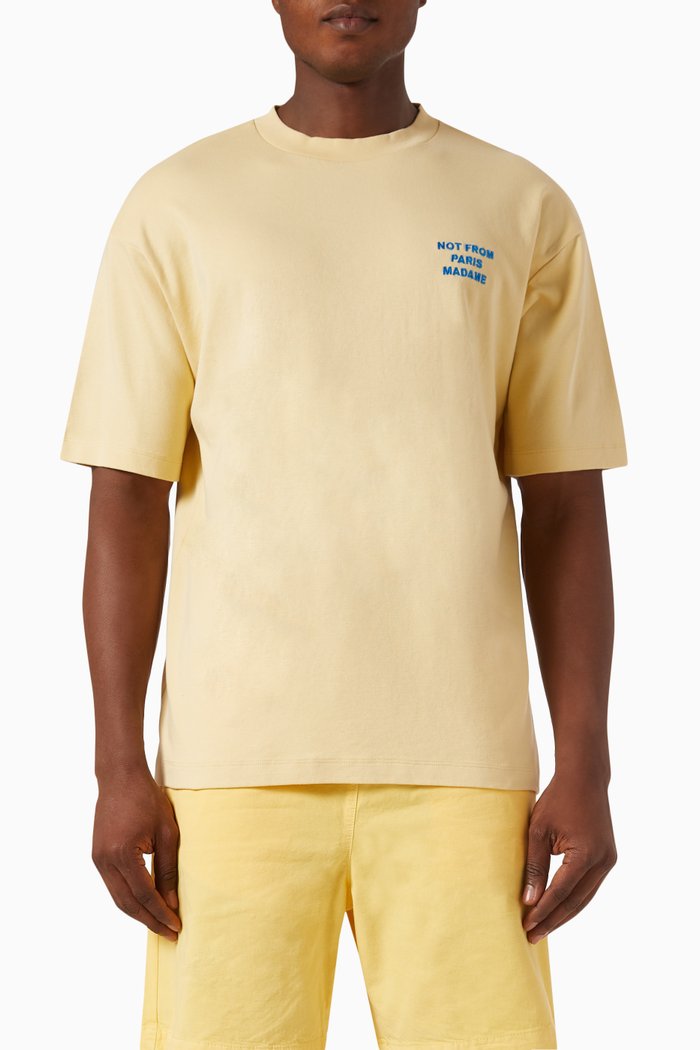 

Le T-Shirt Slogan in Cotton, Yellow