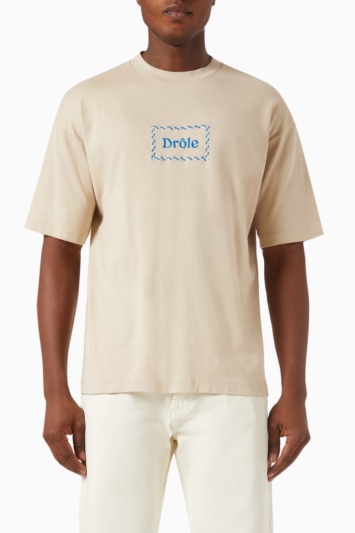 

Le T-shirt Drole Tresse in Cotton, Brown