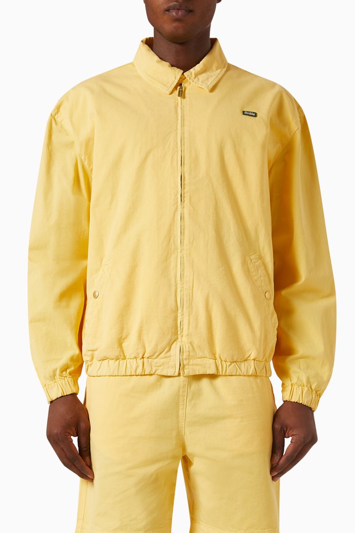 

Zip Jacket in Cotton, Yellow