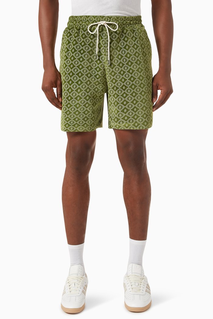 

Le Short Monogramme in Velvet-knit, Green