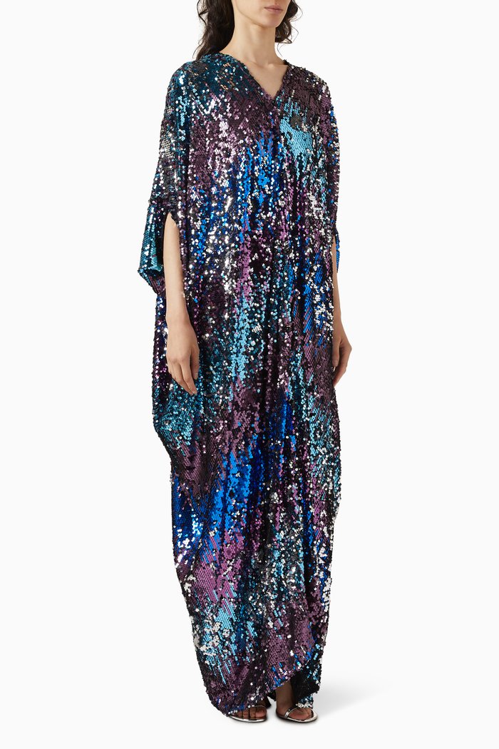 

Empress Disco Kaftan in Sequins, Multicolour