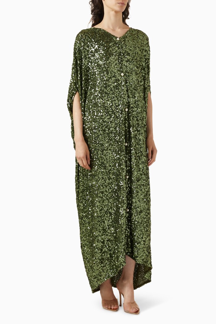 

Empress Kaftan in Sequins, Green