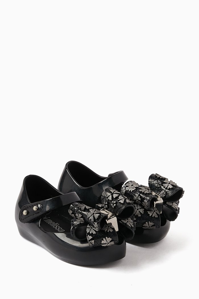 

Bow Jelly Shoes in Melflex® PVC, Black