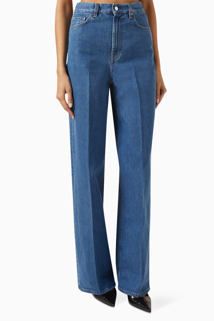 

Wide-leg Jeans in Denim, Blue