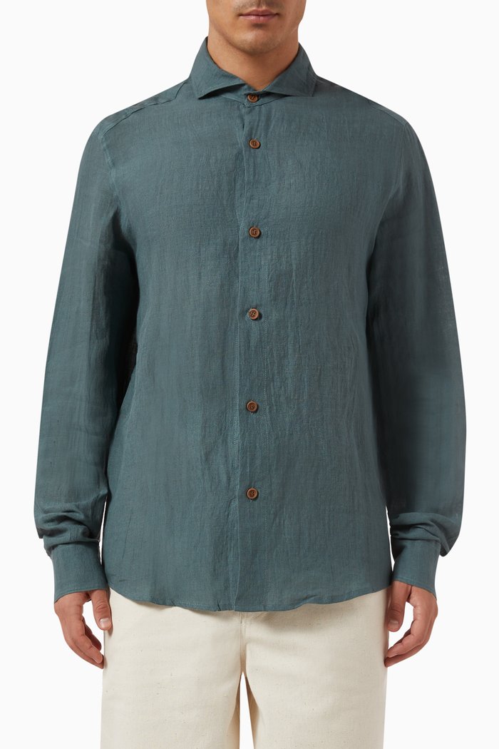 

El Pacifico Shirt in Organic Cotton, Blue