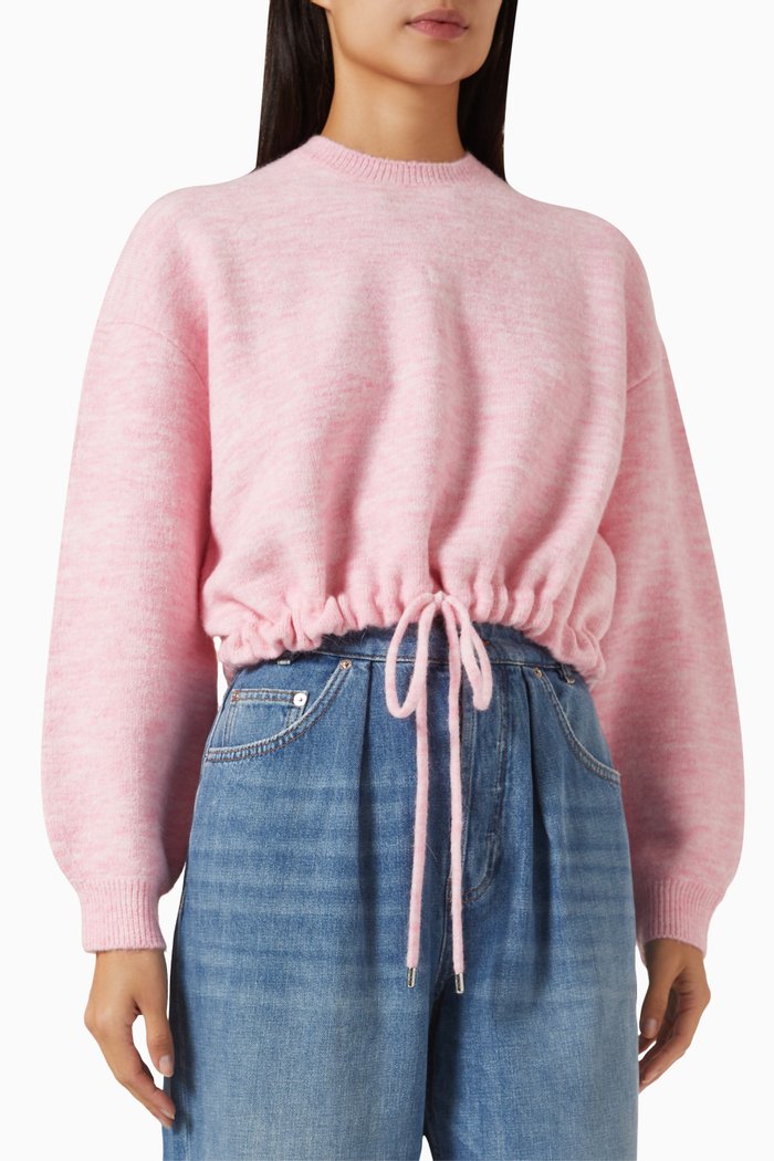 

Mylace Crop Sweater in Knit, Pink