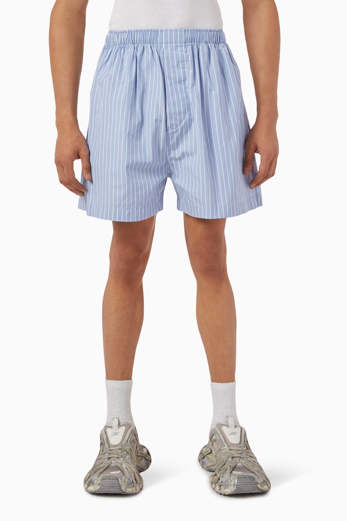 

BB Corp Pyjama Shorts in Cotton-poplin, Blue