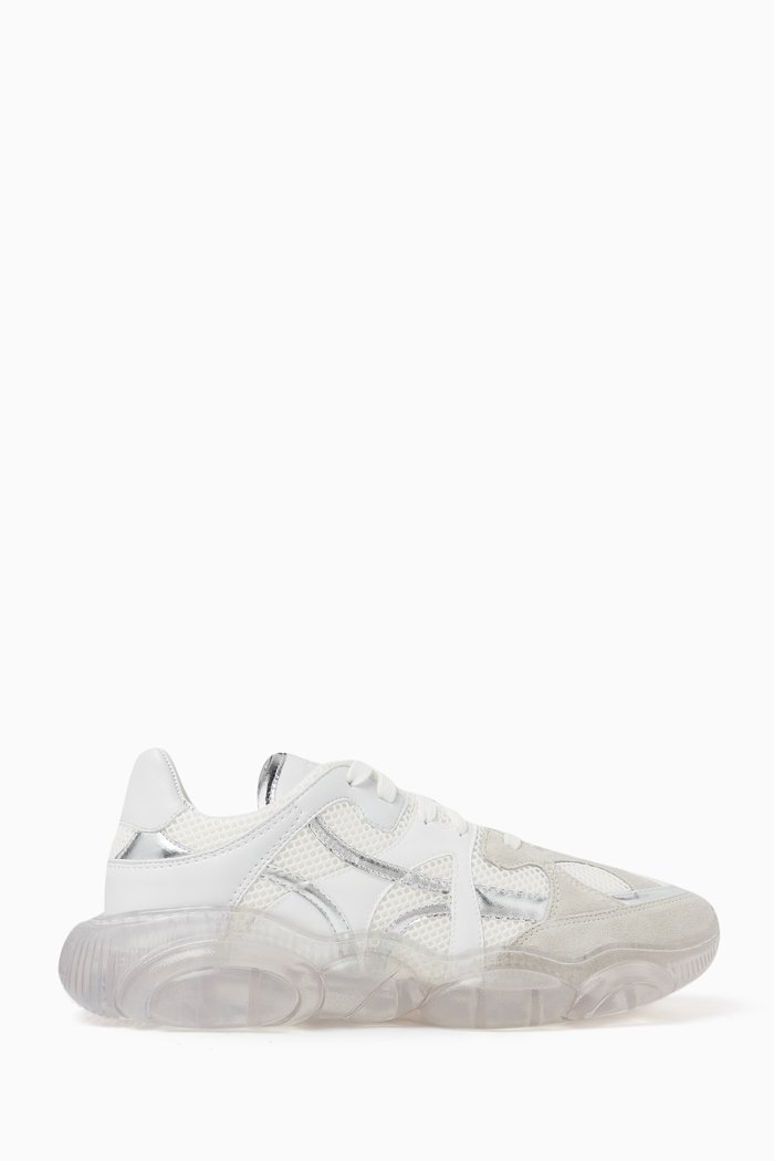 

Teddy Shoes in Mesh and Faux Leather, Neutral