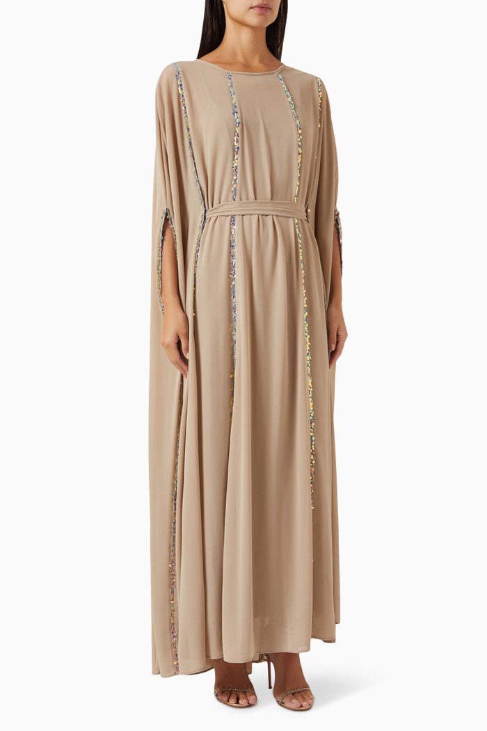

Nemesia Maxi Dress in Rayon, Neutral