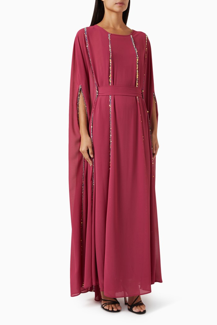 

Nemesia Maxi Dress in Rayon, Pink