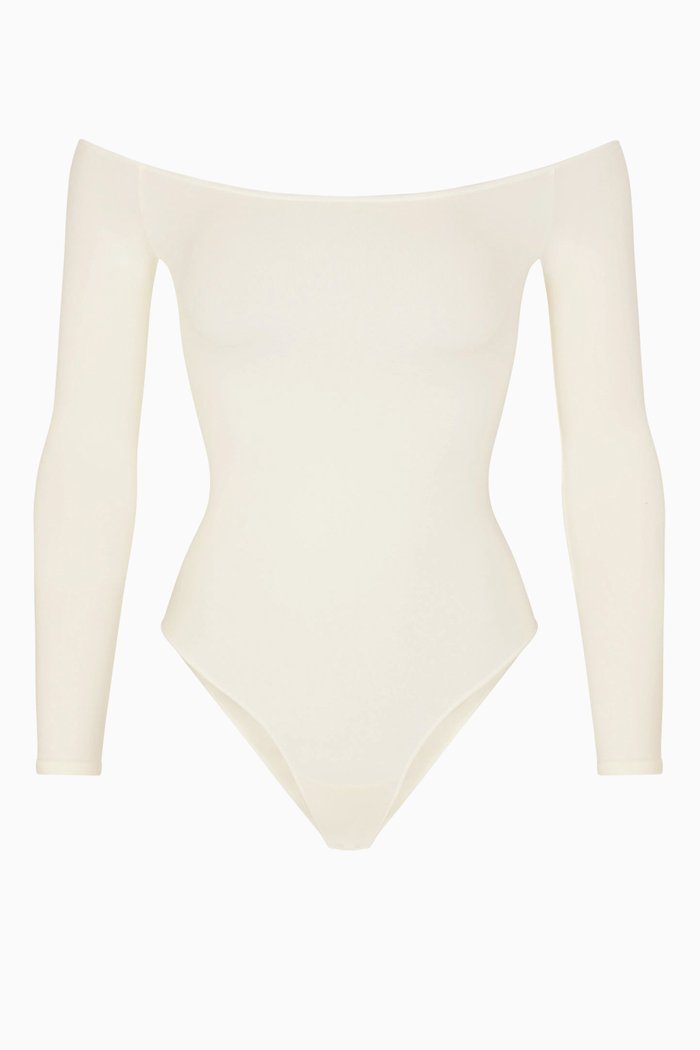 

Essential Off-shoulder Bodysuit, White