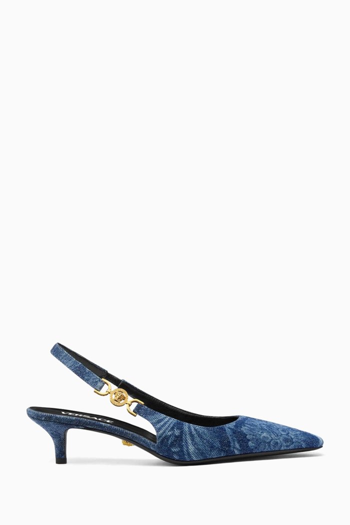 

Barocco Slingback Pumps in Denim, Blue