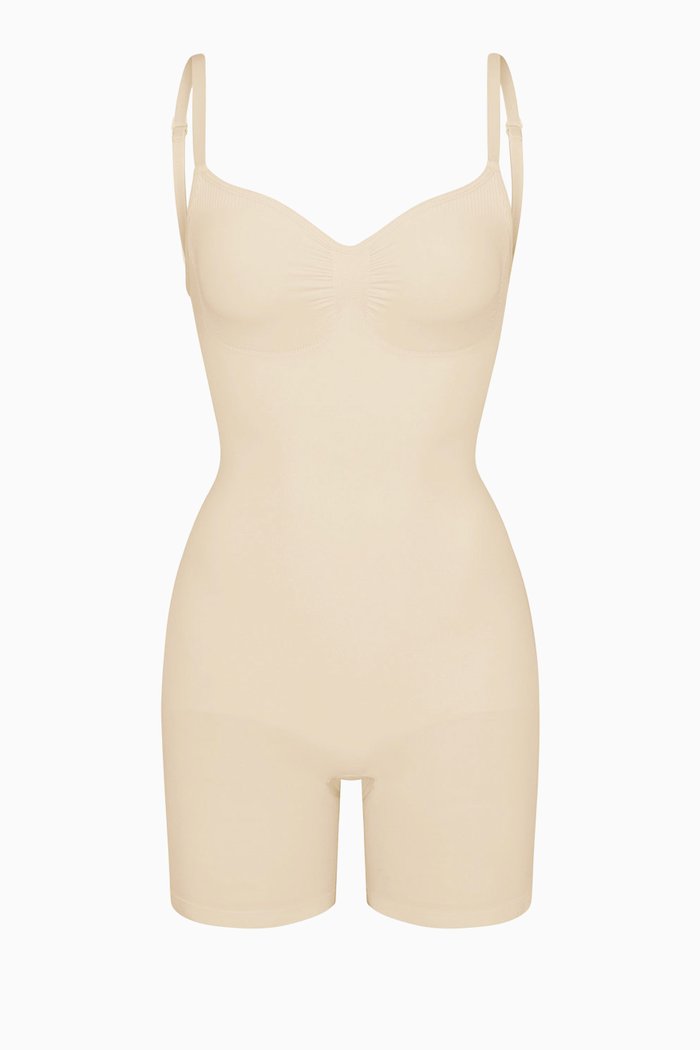 

Seamless Sculpt Low-back Mid-thigh Bodysuit, Neutral