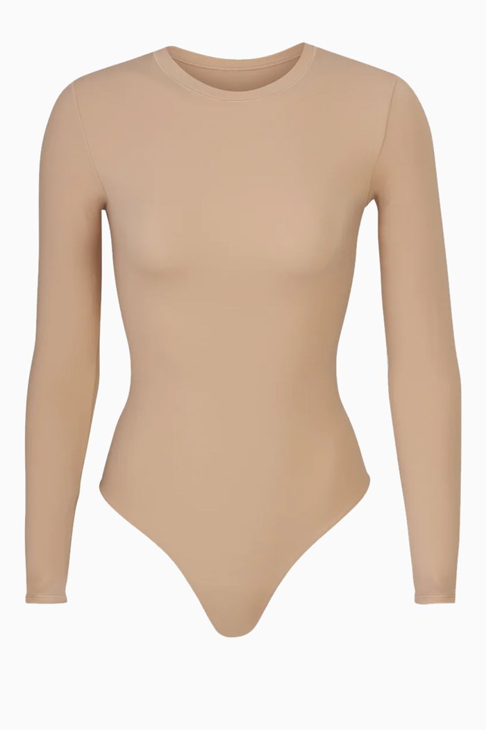 

Fits Everybody Crewneck Long-sleeve Bodysuit, Grey