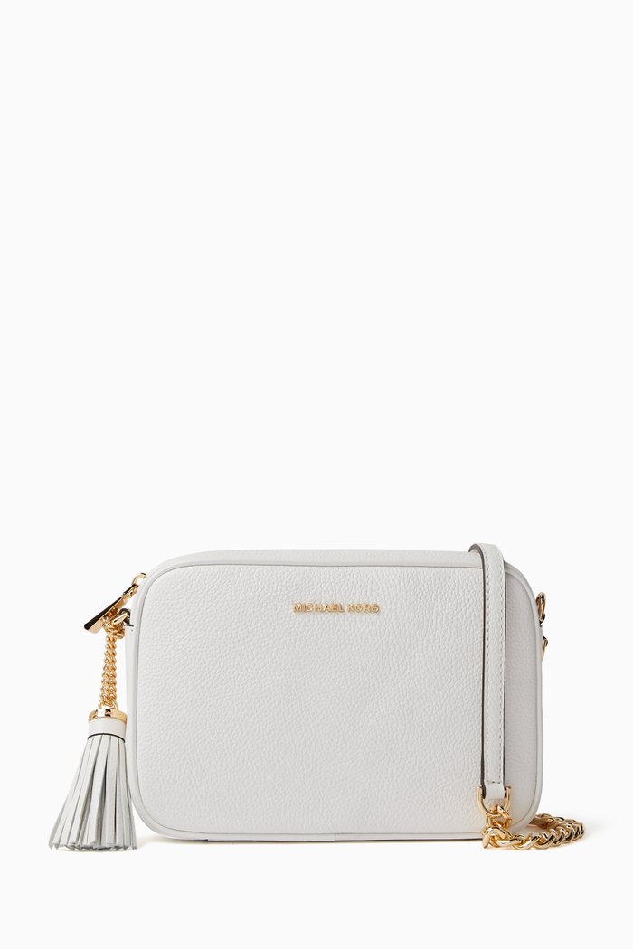 

Medium Jet Set Camera Bag in Leather, White