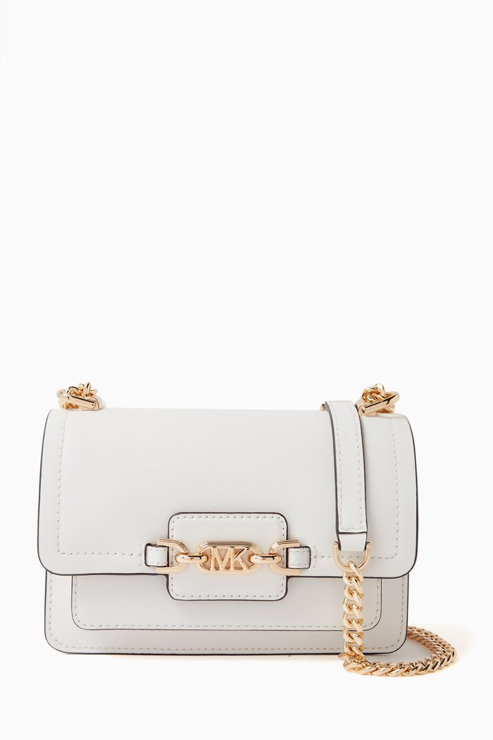 

XS Heather Crossbody Bag in Leather, White