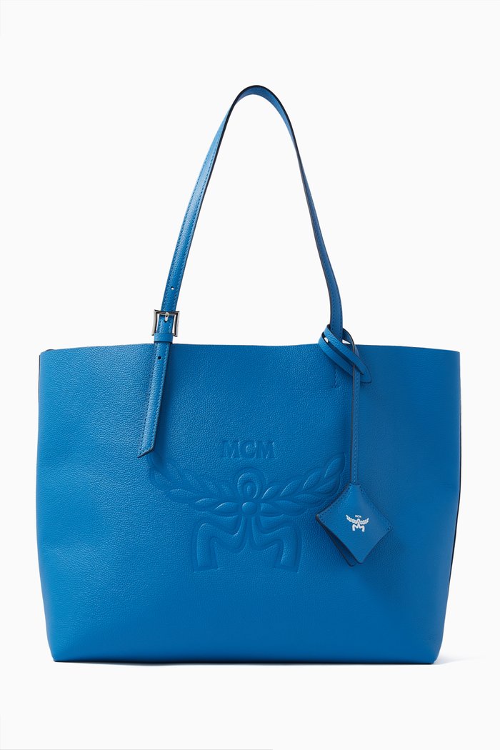 

Medium Himmel Tote Bag in Leather, Blue