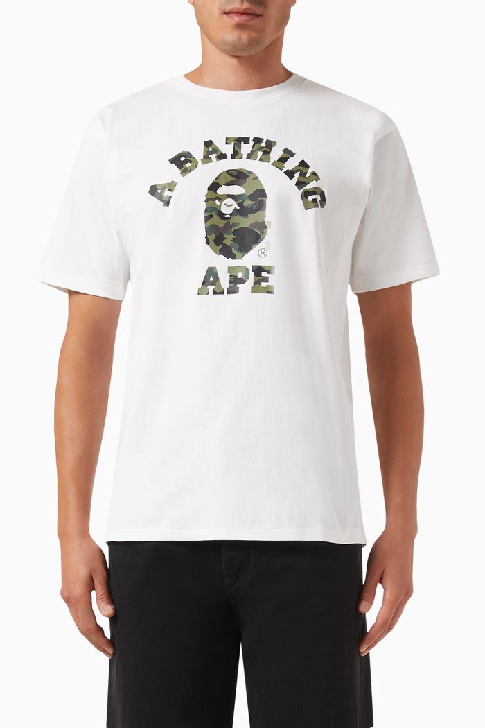 

1st Camo College T-shirt in Cotton-jersey, White
