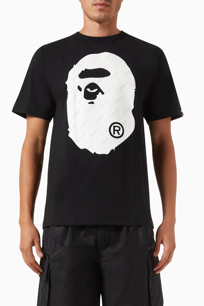

Bape Hexagram Big Ape Head T-shirt in Cotton-jersey, Black