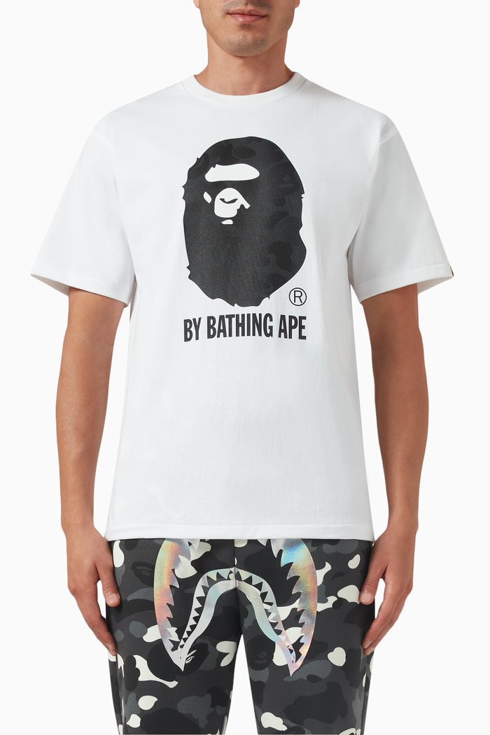 

Ink Camo Ape Head T-shirt in Cotton, White