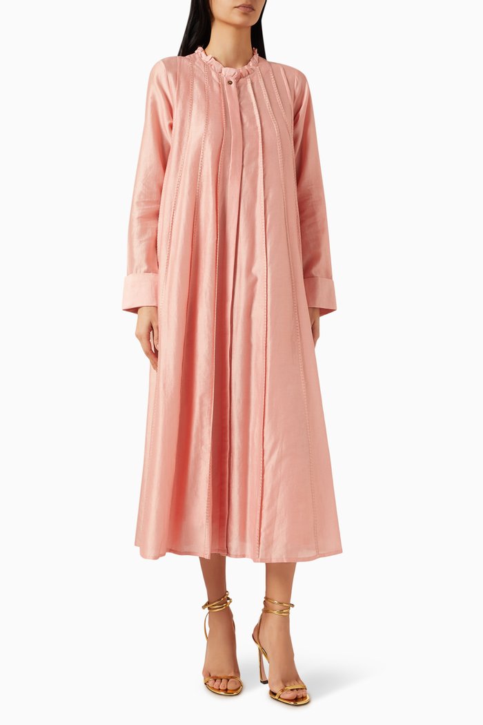 

Paneled Midi Dress, Pink