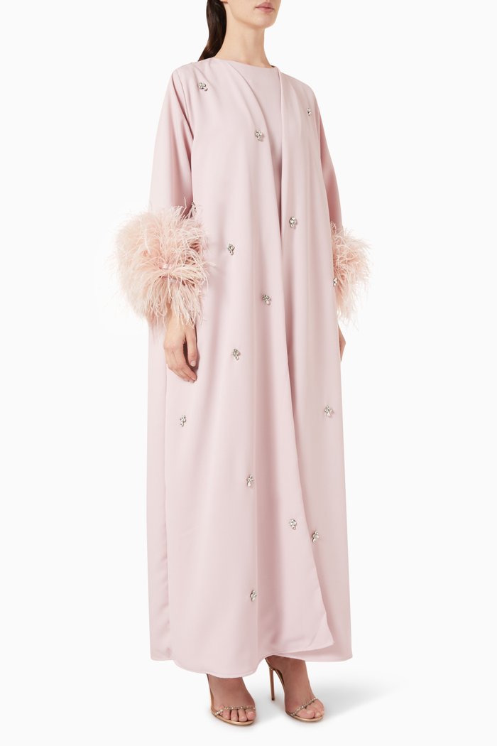

Two-piece Dress and Coat Set in Crepe, Pink