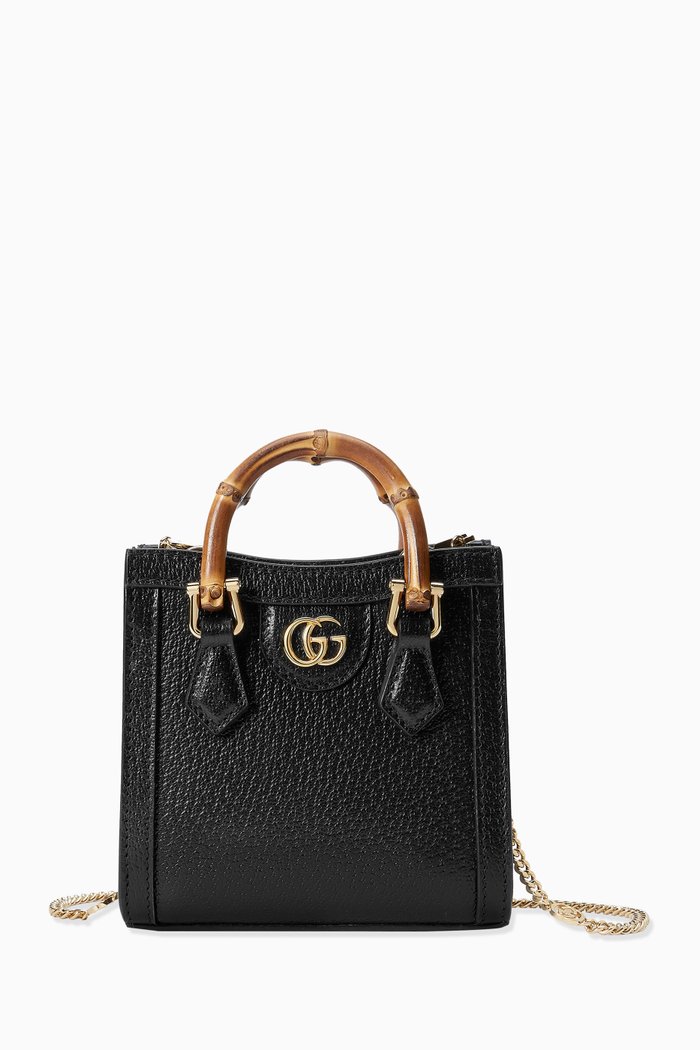 

Super Mini Diana Bag in Leather, Black