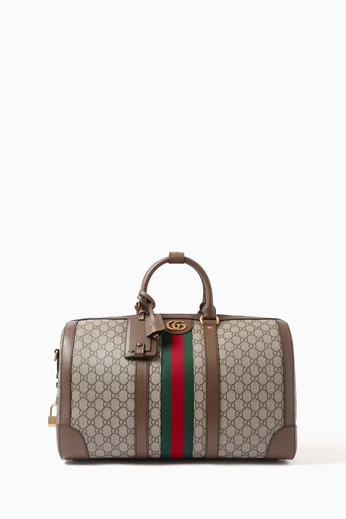 

Small Savoy Duffle Bag in GG Supreme Canvas, Neutral