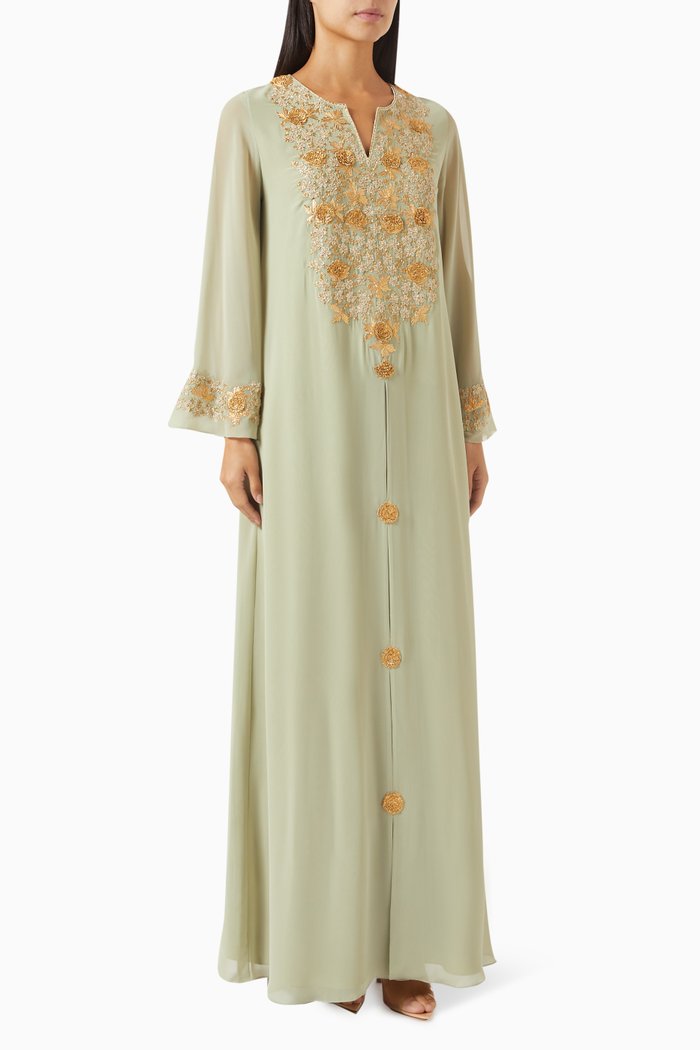 

Floral embellished Kaftan, Green