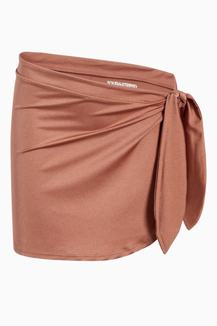 

The Mini Wrap Pareo in Stretch Nylon, Brown