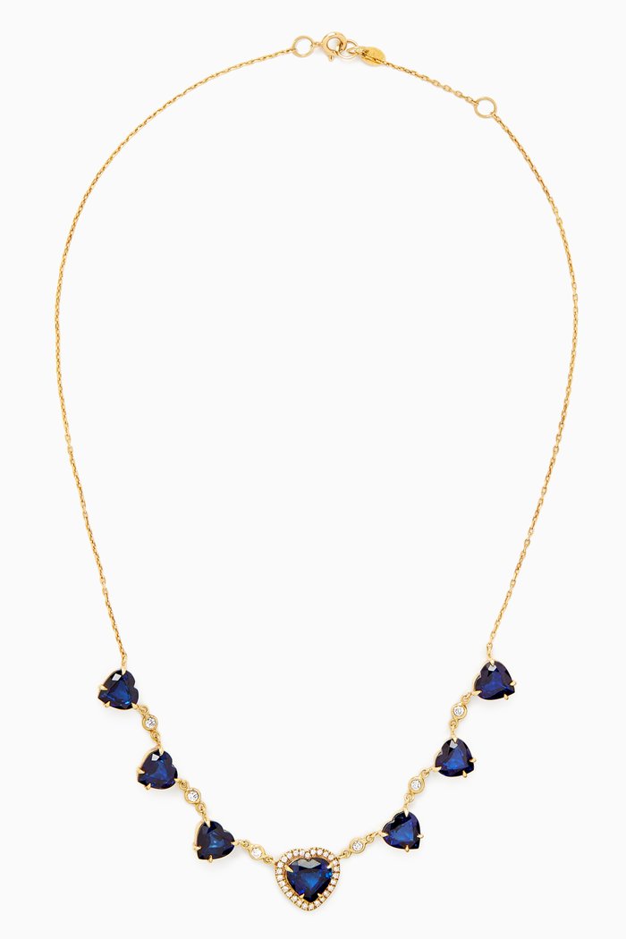 

Sapphire & Diamond Necklace in 18kt Gold